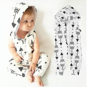 Hooded Arrow Sleeveless Romper