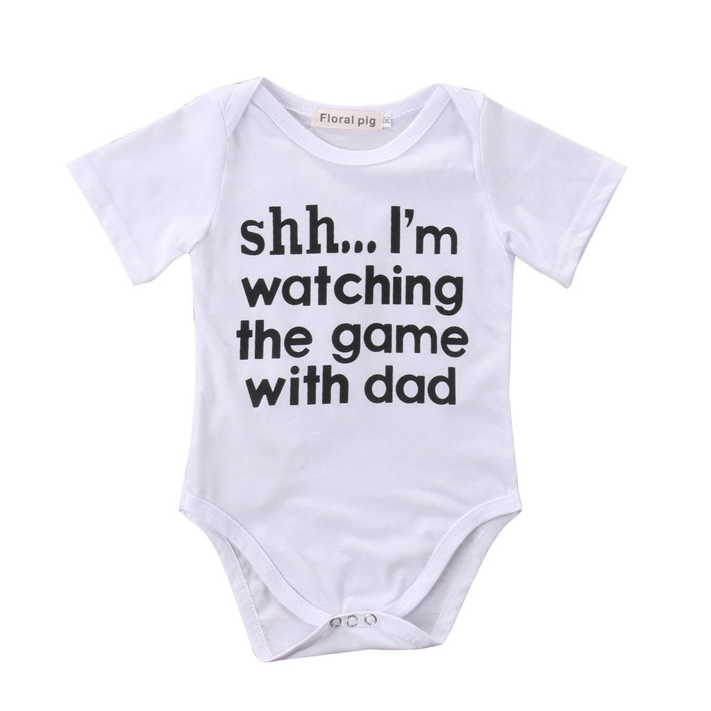 Watching The Game With Dad Romper
