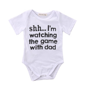 Watching The Game With Dad Romper