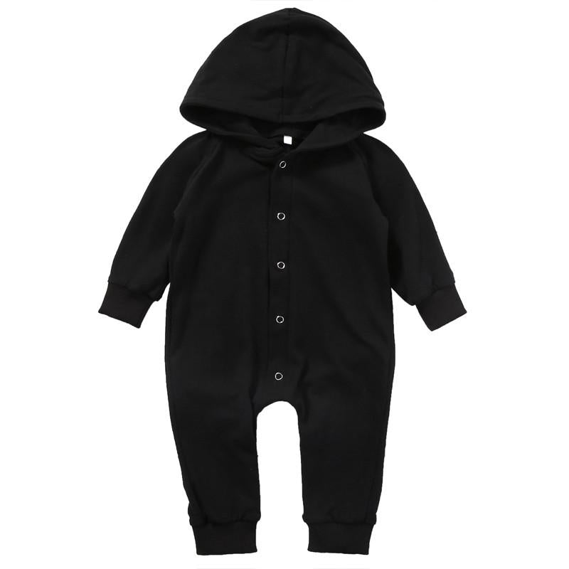 Basic Black Hooded Romper