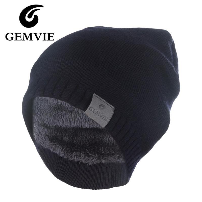Winter Hat Knitted Mens Winter Cap 2016 Women Casual Solid Thick Warm Plus Velvet Beanie Cap skullies beanies