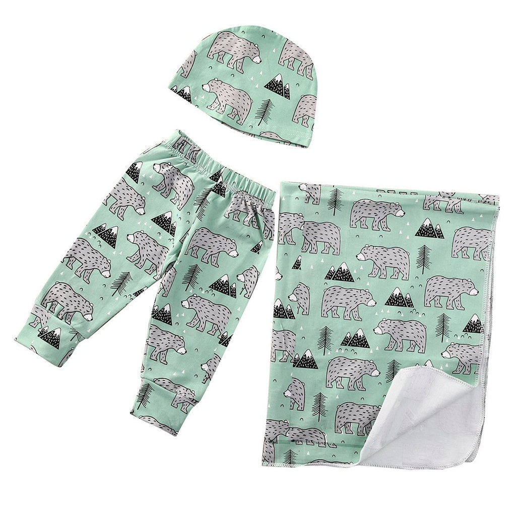 Baby Swaddling Bear Set