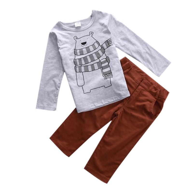 Bear Printed Tops Set