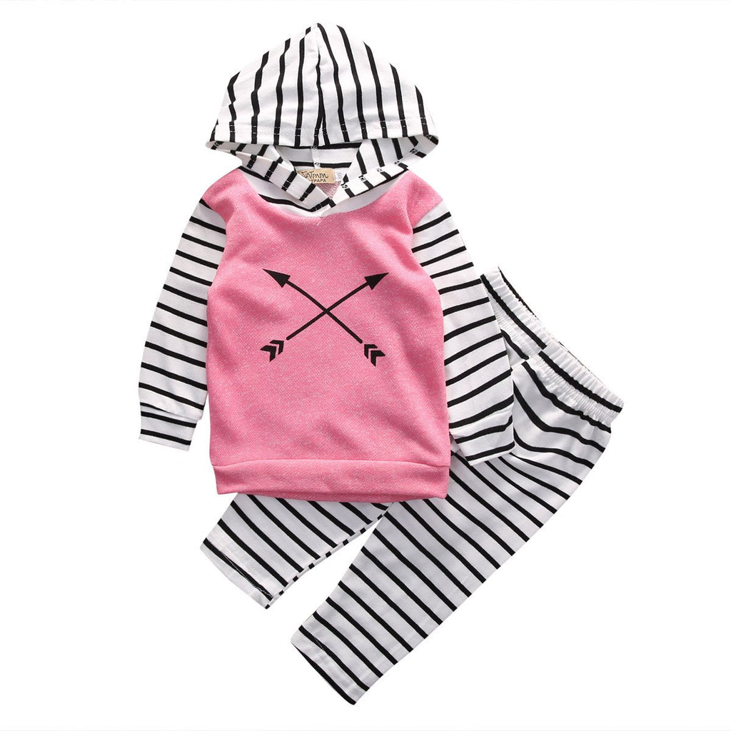 Striped Hoodie Set