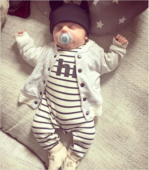 Hi Striped Baby Jumpsuit