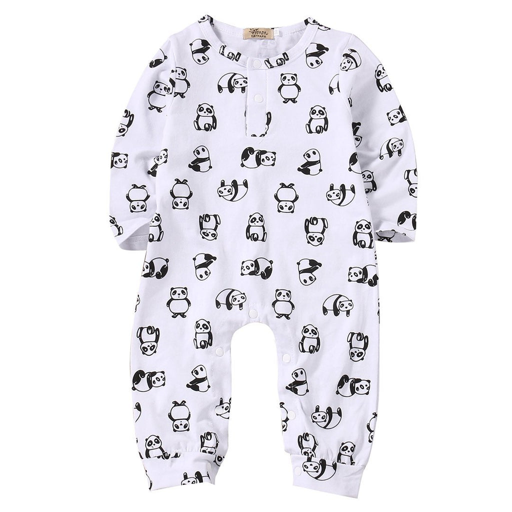 Panda Print Romper
