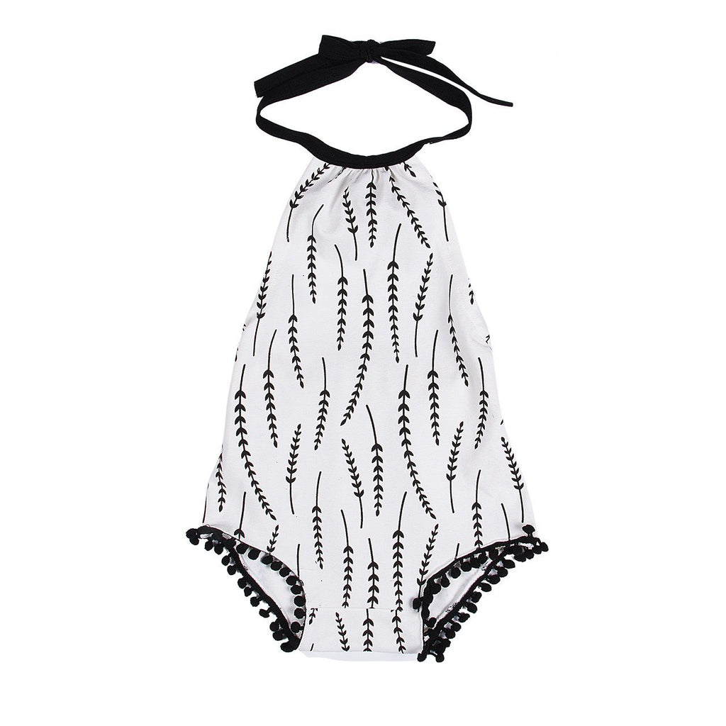 White Feathers Romper