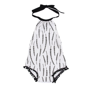 White Feathers Romper