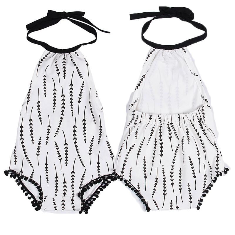 White Feathers Romper