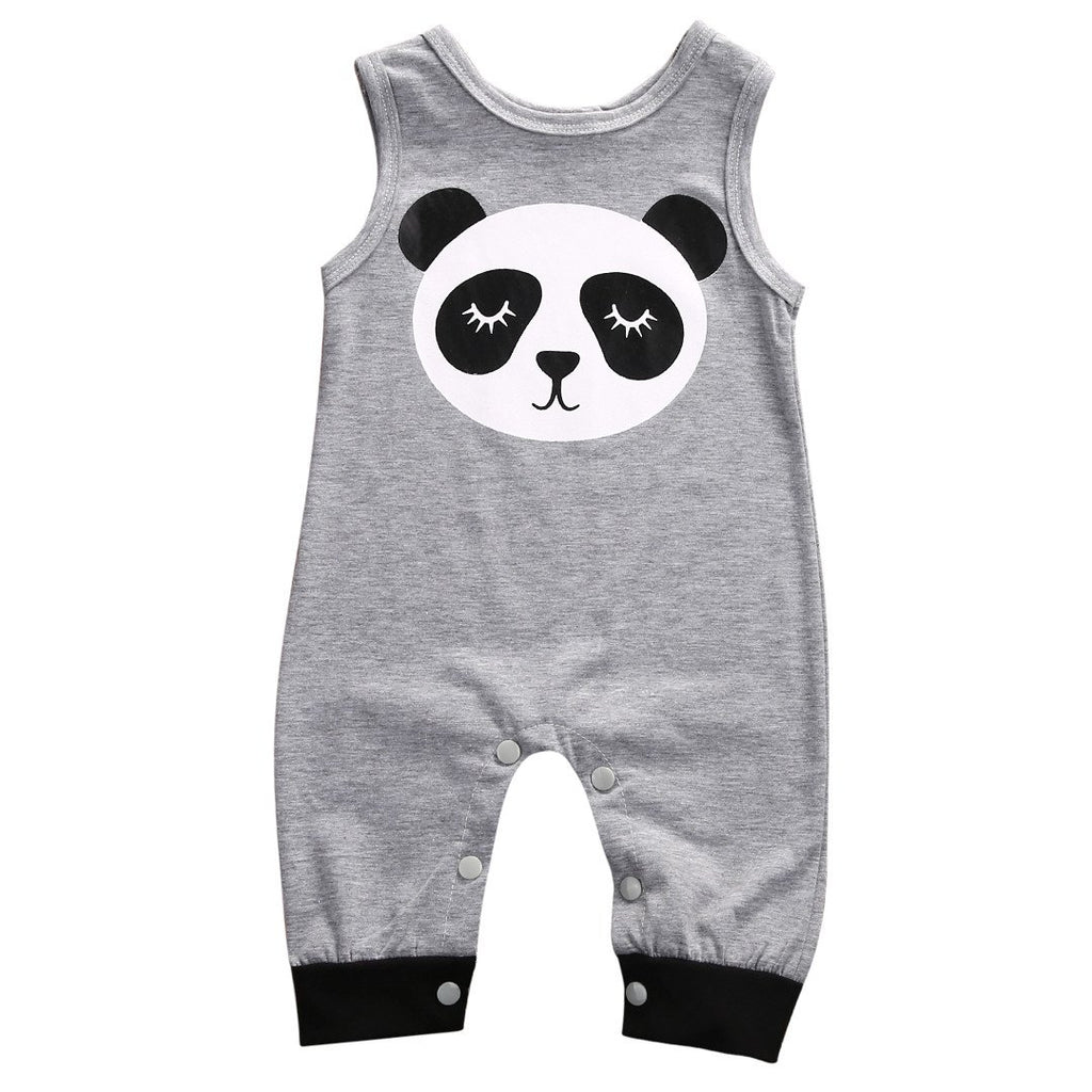 Panda Sleeveless Romper