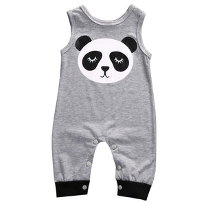 Panda Sleeveless Romper