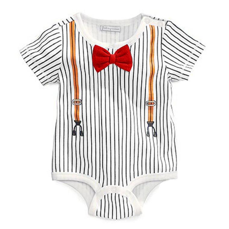 Red Bow Gentleman Romper