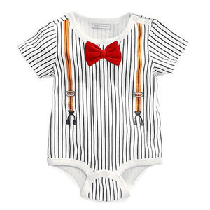 Red Bow Gentleman Romper