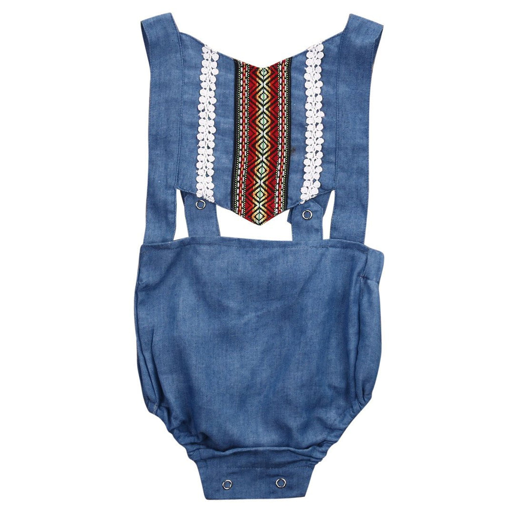 Backless Denim Sunsuit