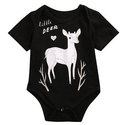 Short Sleeve Deer Romper