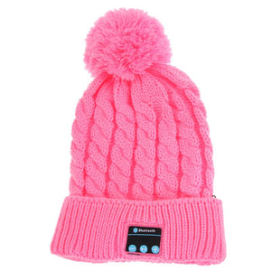 Women Winter Warm Wireless Sport Bluetooth Headset Smart Cap Headphone Speaker Soft Warming Bluetooth Beanie Hat For Smartphone
