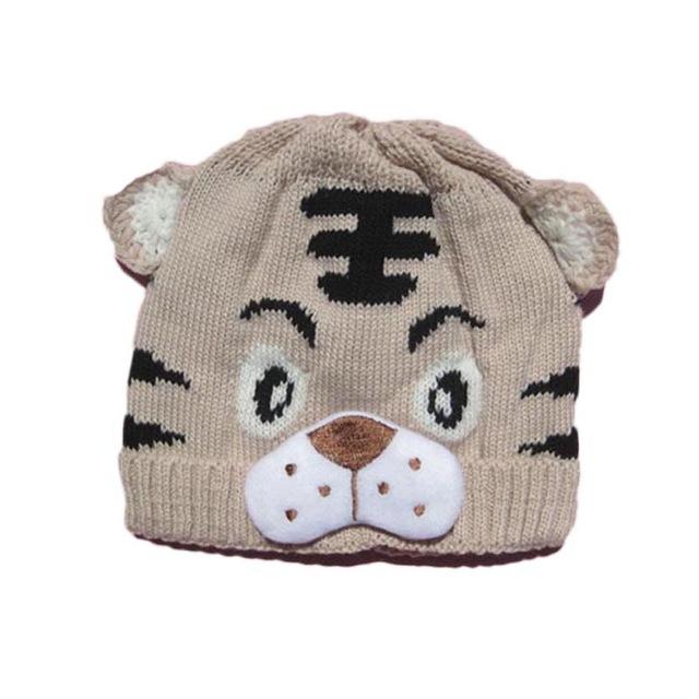 Crochet Knitting Tiger Cap 2016 Spring Autumn Children Knitted Hat Baby Warm Caps Fashion Kids Beanies skull Girl Boy Caps