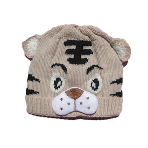Crochet Knitting Tiger Cap 2016 Spring Autumn Children Knitted Hat Baby Warm Caps Fashion Kids Beanies skull Girl Boy Caps