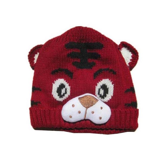 Crochet Knitting Tiger Cap 2016 Spring Autumn Children Knitted Hat Baby Warm Caps Fashion Kids Beanies skull Girl Boy Caps
