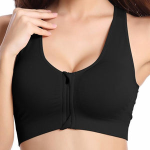 Women Padded Wirefree Zipper Shockproof Sports Bras, Underwear