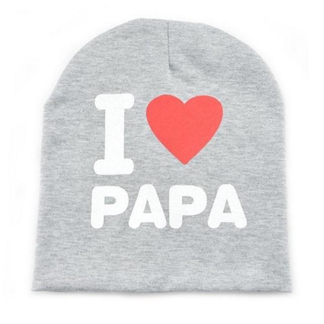I Love PAPA MAMA Baby Hats Beanies Cute Toddler Kids Newborn Girls Boys Infant Cotton Hat Cap Accessories New