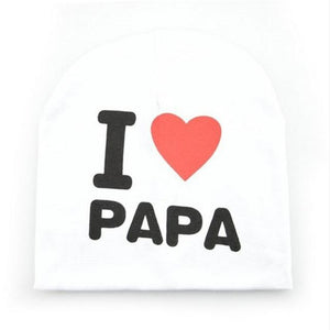 I Love PAPA MAMA Baby Hats Beanies Cute Toddler Kids Newborn Girls Boys Infant Cotton Hat Cap Accessories New