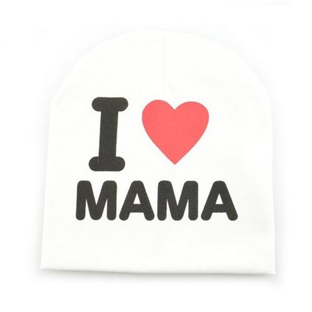 I Love PAPA MAMA Baby Hats Beanies Cute Toddler Kids Newborn Girls Boys Infant Cotton Hat Cap Accessories New