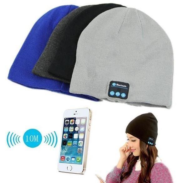 Hot sale Wireless Bluetooth Smart Cap Headphone Headset Speaker Mic Warm Beanie Hat Music Player For Iphone Samsung