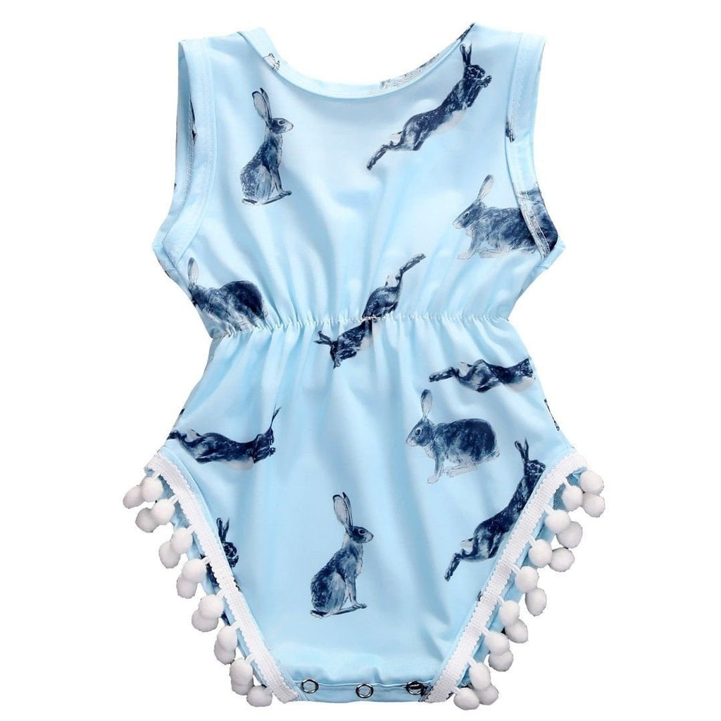 Rabbit Blue Romper