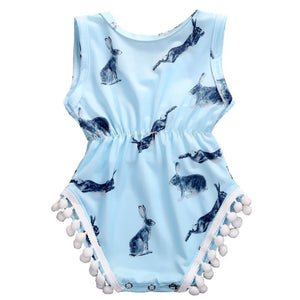 Rabbit Blue Romper
