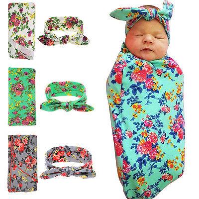 Floral Swaddle Wrap Set