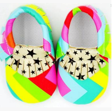 Us Flag Baby Moccasins