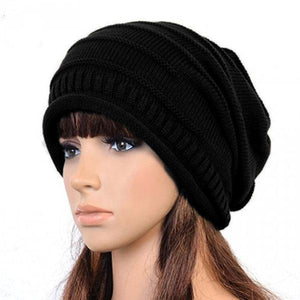 2016 Winter New Fashion Retro Unisex Women Men Oversized Cable Knitted Knit Baggy Slouch Beanie Hat Cap Black/Brown/Gray