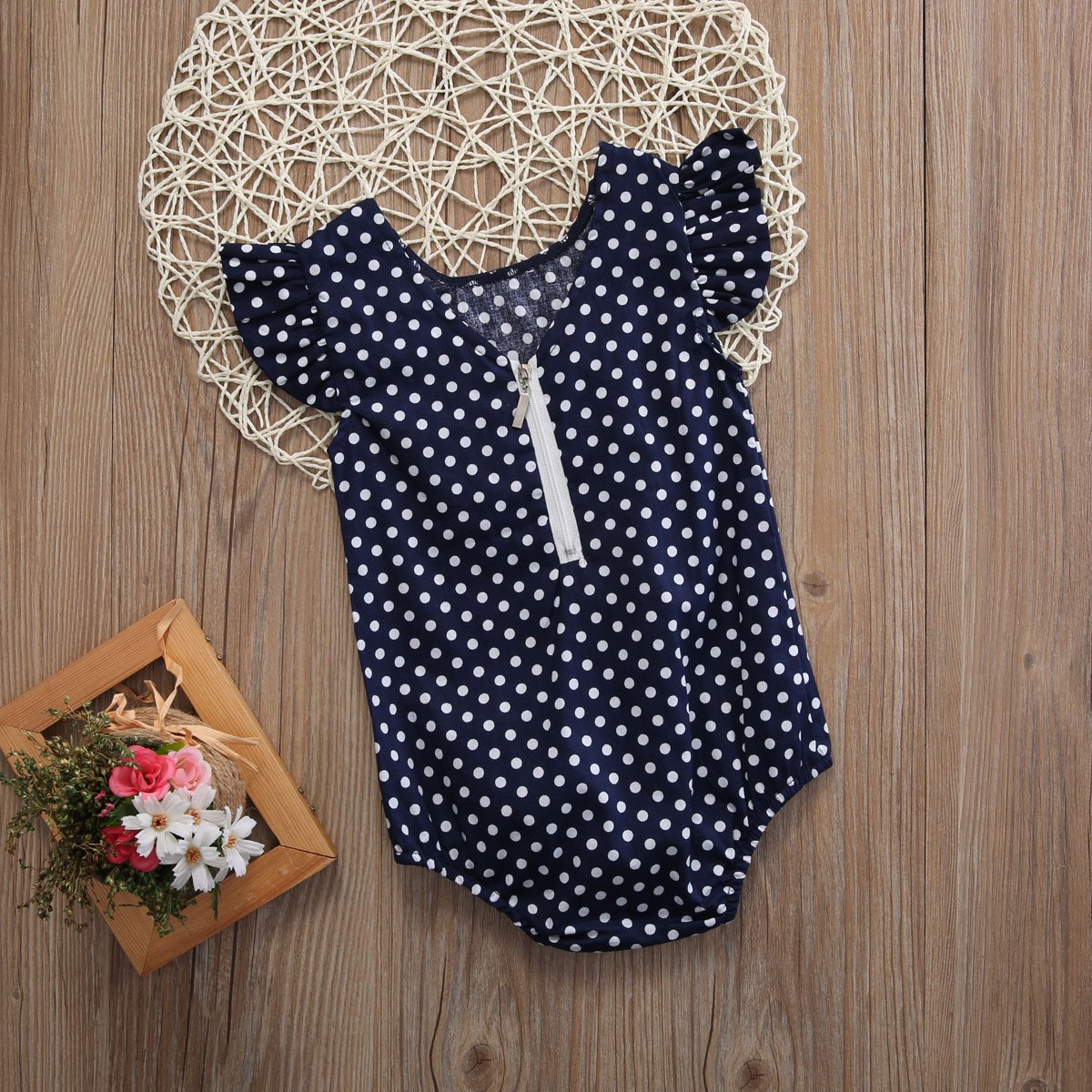 Blue Dot Romper