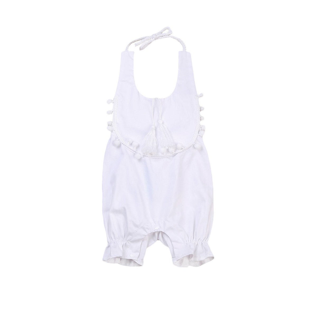 White Beach Romper