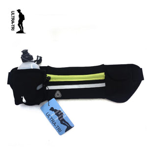 ULTRA-TRI Lightweight Hydration Waist Running Belt Bag With Water Bottles for Men Women Marathons Trail Run Hiking