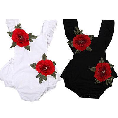 Rose Backless Romper
