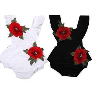 Rose Backless Romper