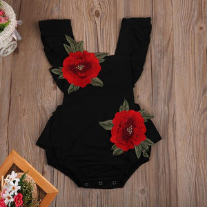 Rose Backless Romper