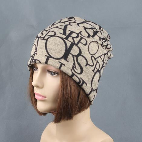 New Fashion Women Casual Camouflage Beanie Hats Ladies Caps Letters Printed Cotton Skullies & Beanies girls Gorros