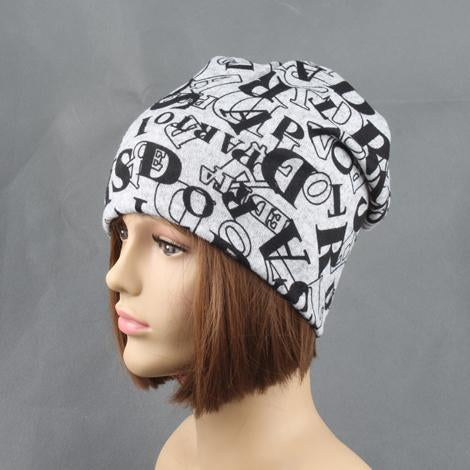 New Fashion Women Casual Camouflage Beanie Hats Ladies Caps Letters Printed Cotton Skullies & Beanies girls Gorros