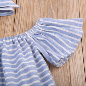 Sky Blue stripes romper