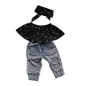 Hole Jeans Set