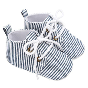Blue Stripes Baby Shoes