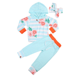 Flowers Hoodie Set