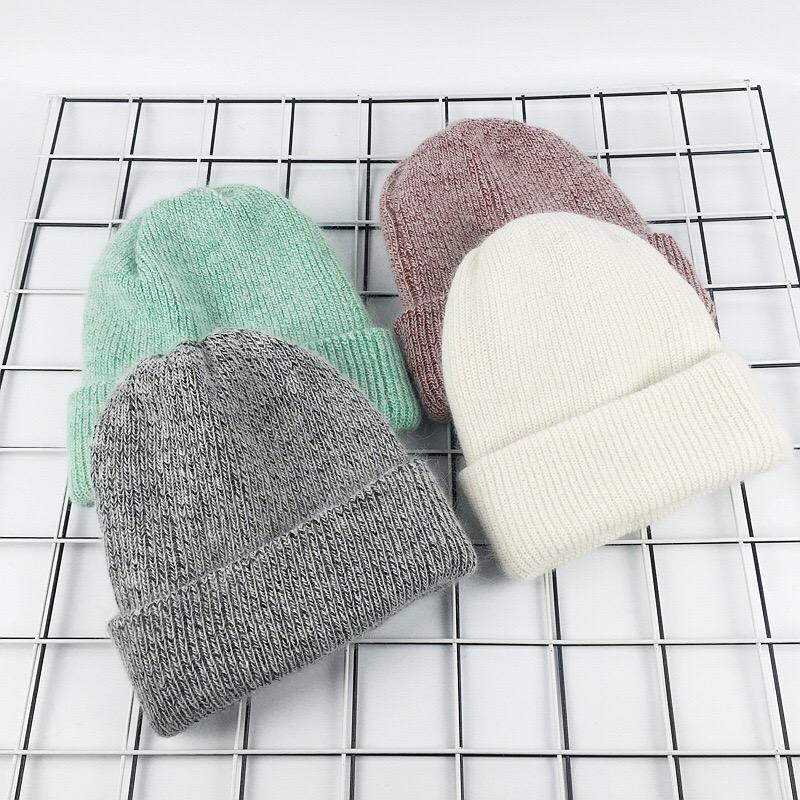 2017 New Winter Hat for Women Rabbit Cashmere Knitted Beanies Thick Warm Vogue Ladies Wool Angora Hat Female Beanie Hats