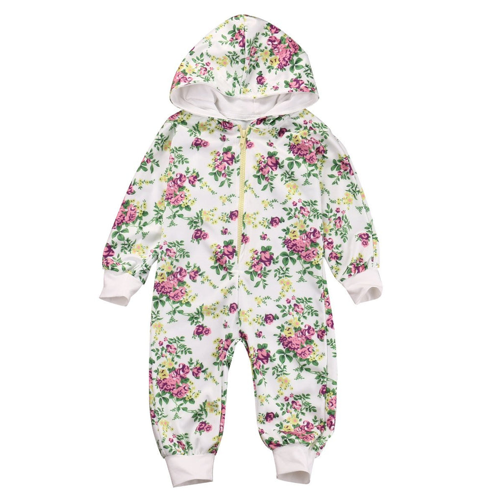 Flowers Hoodie Romper