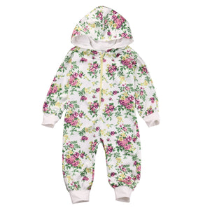 Flowers Hoodie Romper