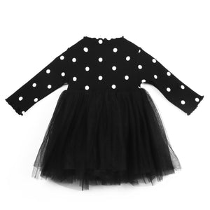 Black Tutu Polka Dress