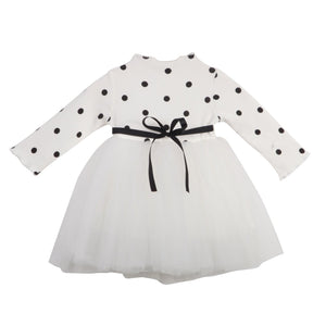 White Tutu Polka Dress
